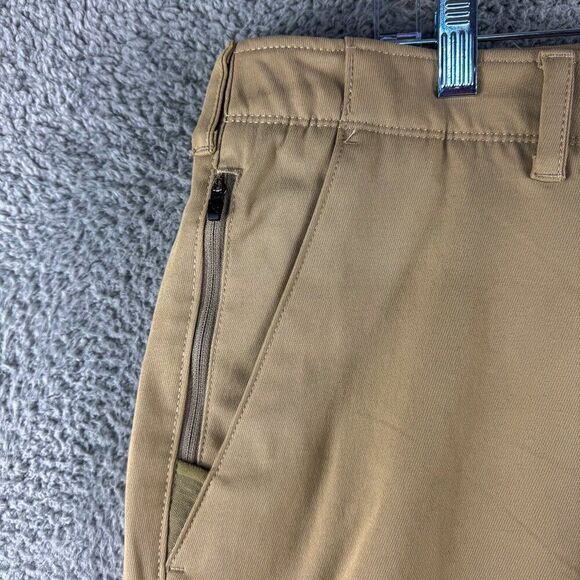 Eddie Bauer Outdoor Pants Mens 38x32 Tan Golf Golfer Fish Fishing Casual Khakis - Picture 4 of 16